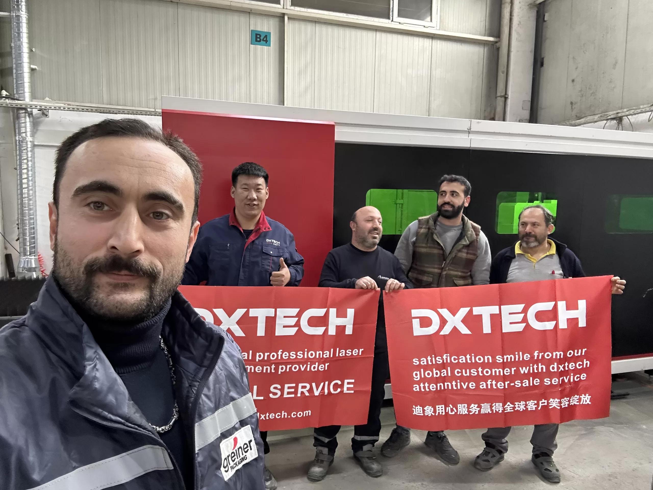 dxtech laser cutting machine service in Turkey